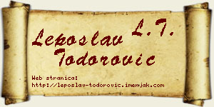 Leposlav Todorović vizit kartica